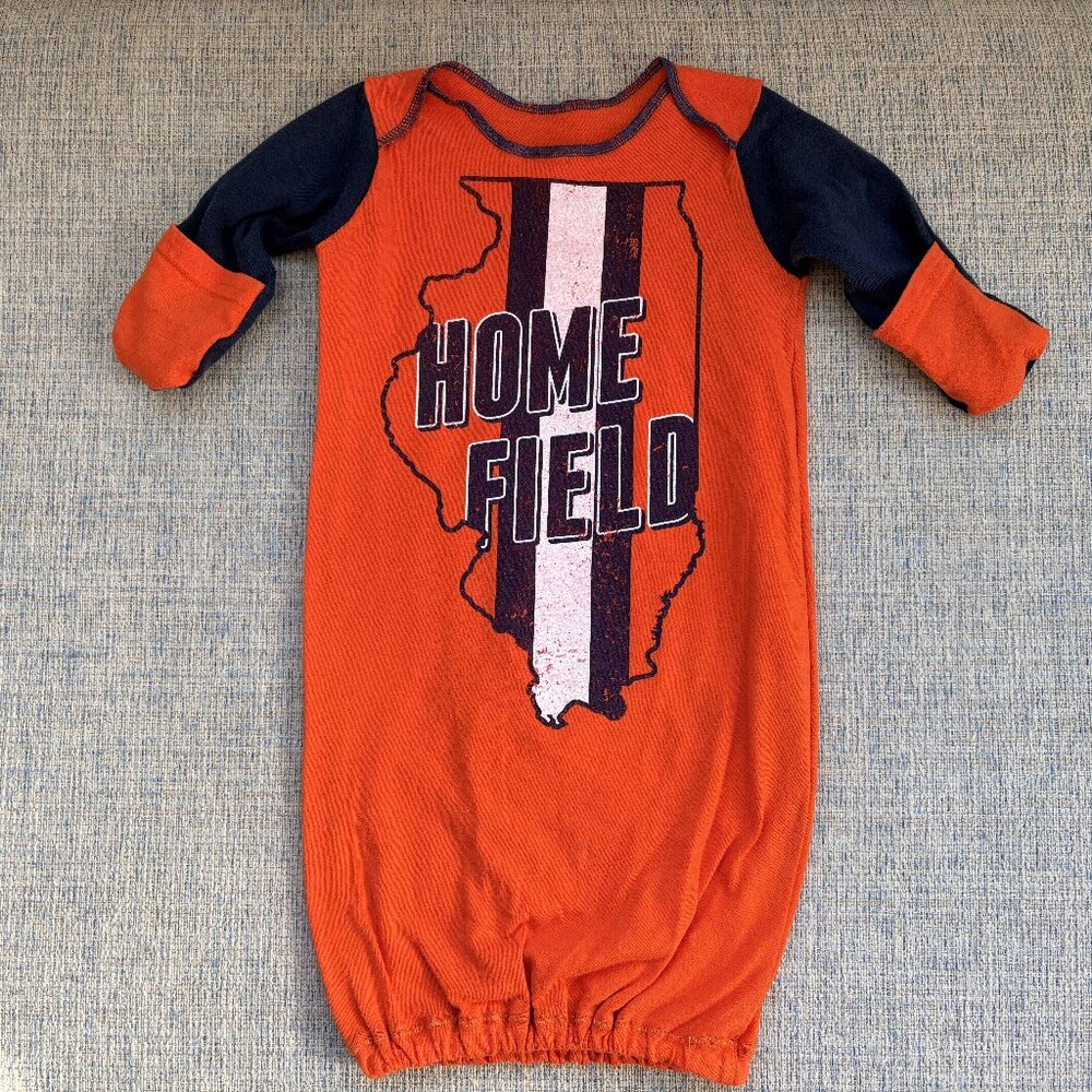 University of Illinois Fighting Illini Handmade t-shirt newborn sleep sack